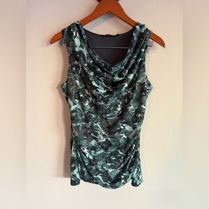 The Limited Green Floral Sleeveless Blouse